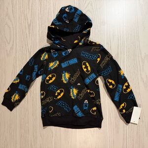 Hybrid Apparel Batman Boys Black‎ Fleece Hoodie Size 7 NEW